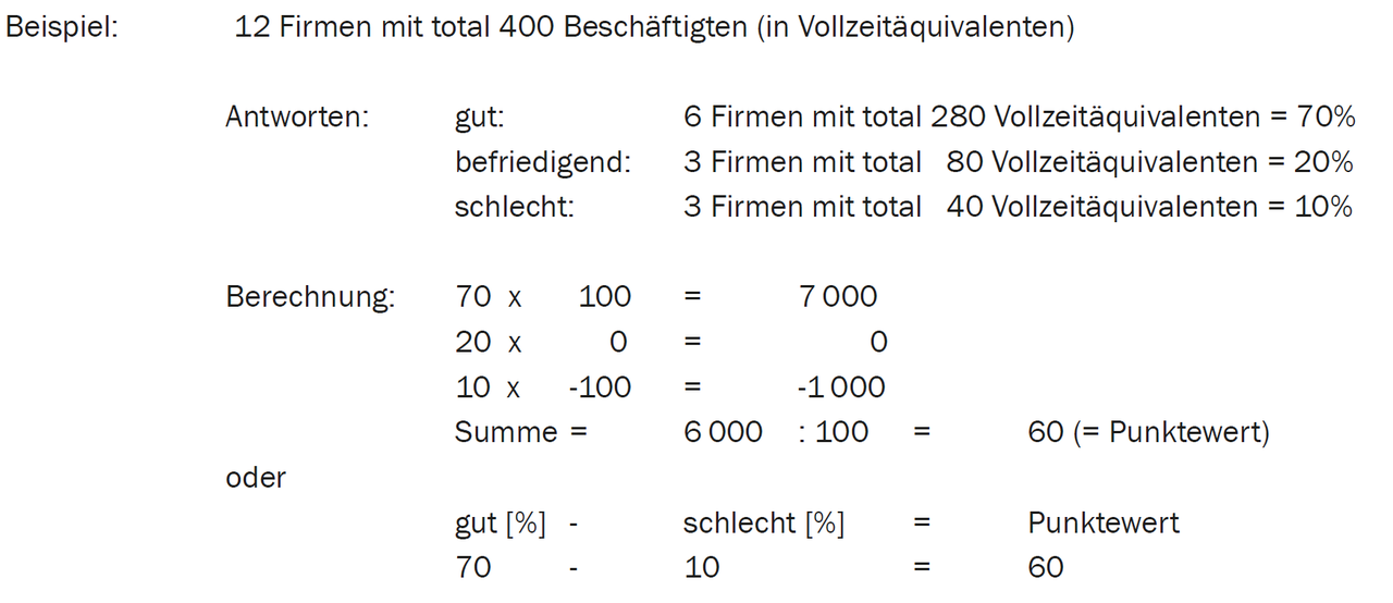 Berechnungsbeispiel Konjunkturumfrage